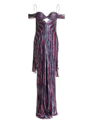 Maria Lucia Hohan Sidonie pleated lace-up gown
