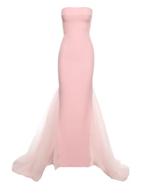 V:PM ATELIER strapless tulle-paneled gown