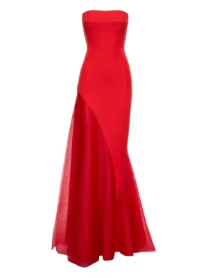 V:PM ATELIER strapless fishtail dress