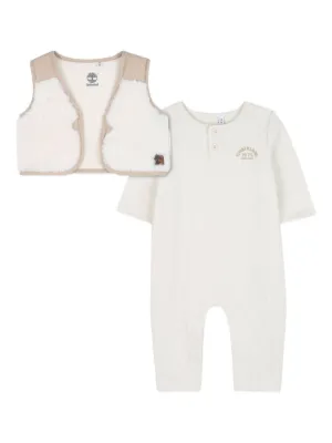 Timberland Kids vest ribbed-romper babygrow set