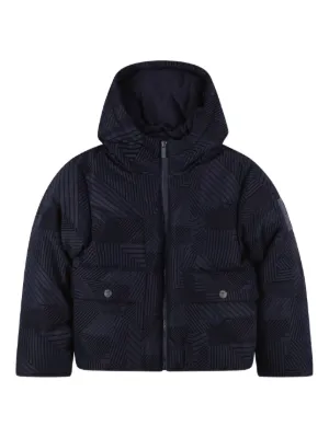 Timberland Kids geometric-pattern padded jacket