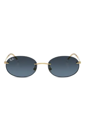 Ray-Ban oval-frame rimless sunglasses