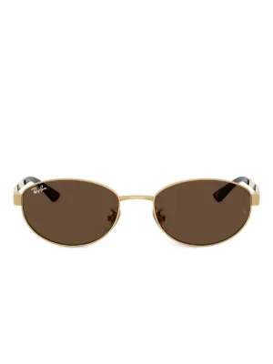 Ray-Ban oval-frame tinted sunglasses