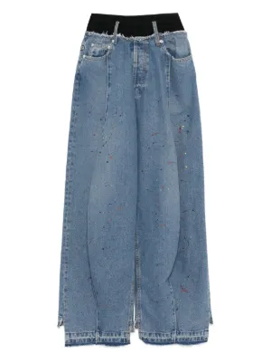 ALAINPAUL paint-splash jeans