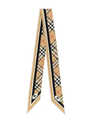 Burberry skinny Check silk scarf