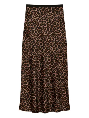 ANINE BING animal-print silk skirt