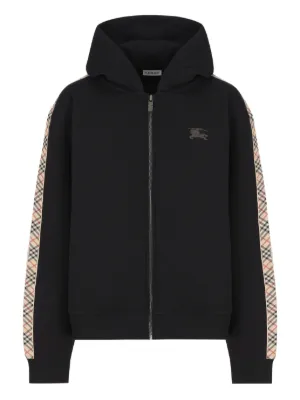 Burberry Kids logo-embroidered zip-up hoodie
