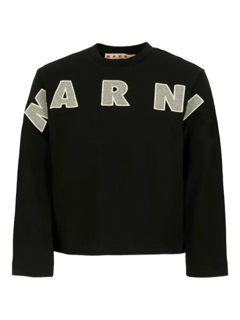 Marni Kids logo-appliqu&eacute; cotton T-shirt
