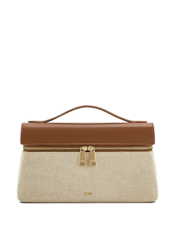 JW Pei top-handle canvas clutch bag