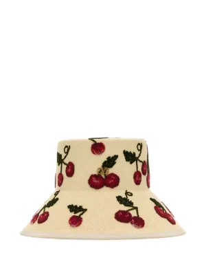 Valentino Garavani embroidered-cherry hat