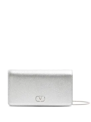 Valentino Garavani VLogo signature mini shoulder bag in laminated grainy calfskin