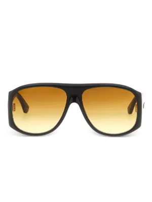 Chlo&eacute; Eyewear logo-plaque pilot-frame sunglasses