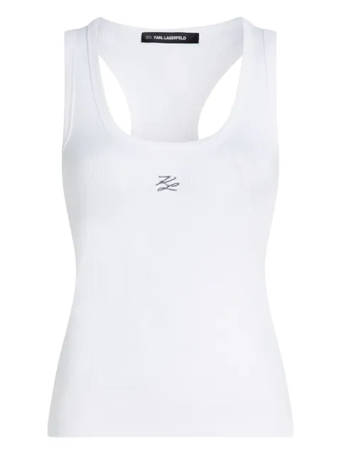 Karl Lagerfeld Autograph ribbed tank top