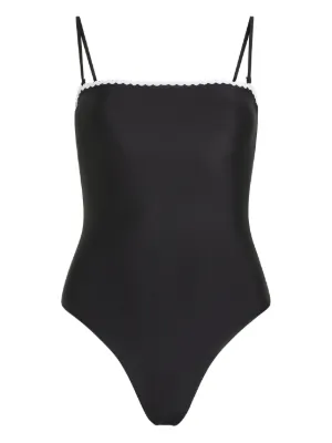 Karl Lagerfeld scallop-trim swimsuit