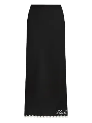 Karl Lagerfeld scallop-trim skirt