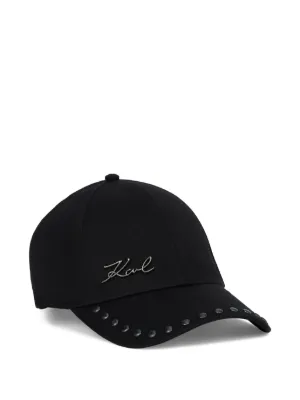 Karl Lagerfeld Signature studded baseball cap