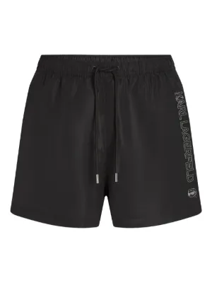 Karl Lagerfeld Ikon logo-print swim shorts