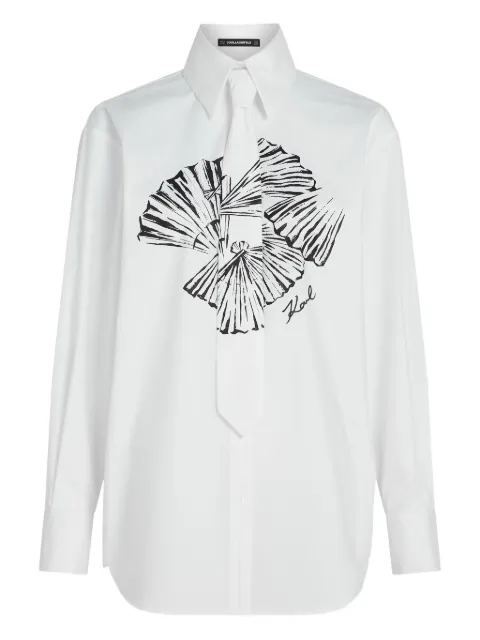 Karl Lagerfeld tie-detailing shirt