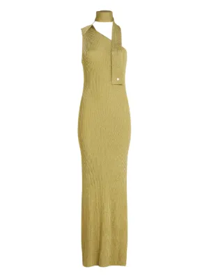 Karl Lagerfeld maxi metallic knit dress