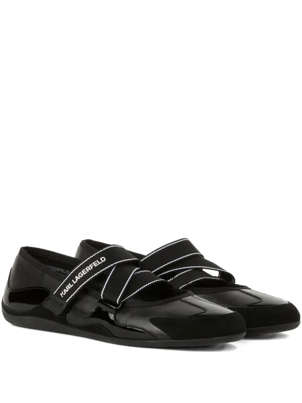 Karl Lagerfeld Jeans Altia kross strap flats