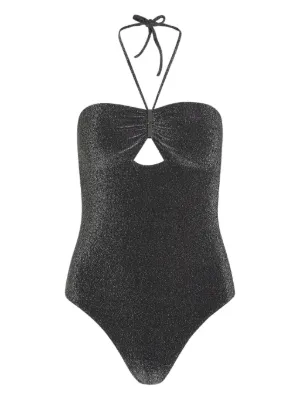 Karl Lagerfeld logo-plaque swimsuit
