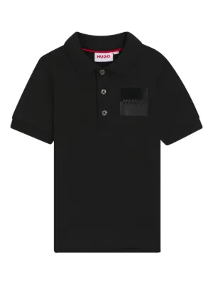 HUGO KIDS logo-plaque polo shirt