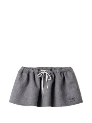 Miu Miu double cashmere miniskirt