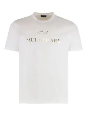Paul & Shark logo-print jersey T-shirt