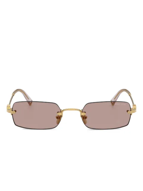 Miu Miu Eyewear logo-plaque rectangle-frame sunglasses