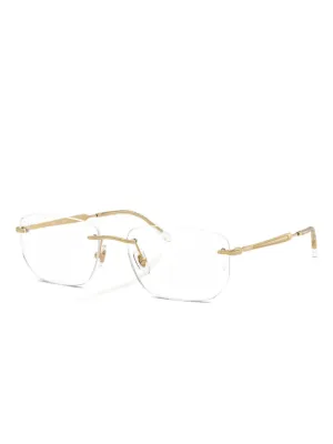 Ray-Ban rimless-frame glasses