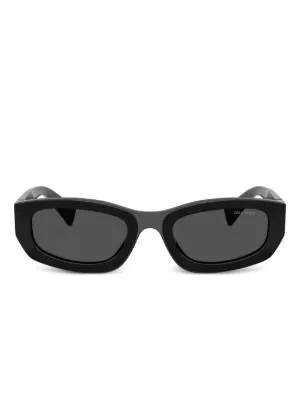 Miu Miu Eyewear geometric-frame logo-detail sunglasses