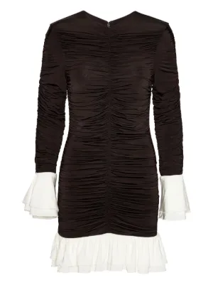 ROTATE BIRGER CHRISTENSEN ruched long-sleeved mini dress