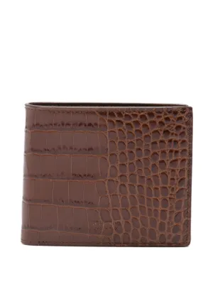 TOM FORD crocodile-embossed bi-fold wallet