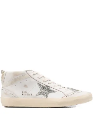 Golden Goose Mid-Star glitter-detail sneakers