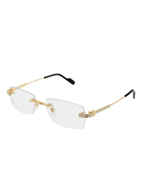 Cartier Eyewear rectangle-frame rimless glasses