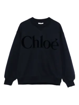 Chloé Kids drop-shoulder fleece sweatshirt