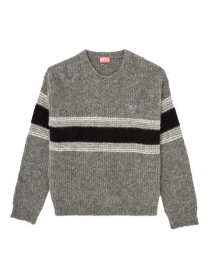 Diesel K-Soren striped embroidered sweater