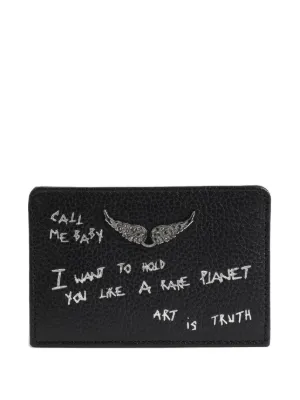 Zadig&Voltaire ZV Pass graffiti card holder