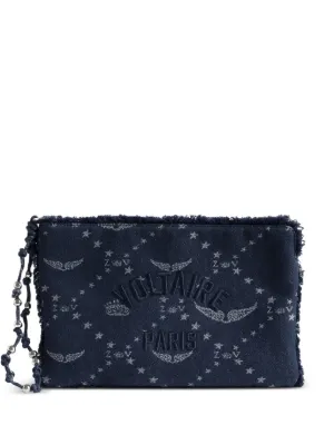 Zadig&Voltaire Angel monogram denim pochette