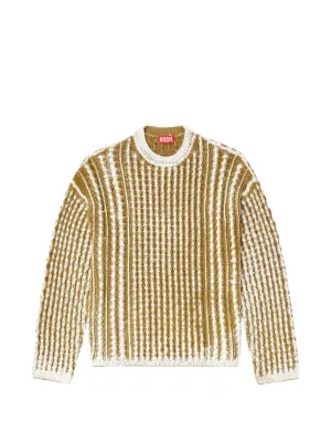Diesel reverse-print cable-knit jumper