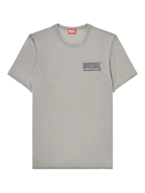 Diesel acid-wash T-shirt with raw edges