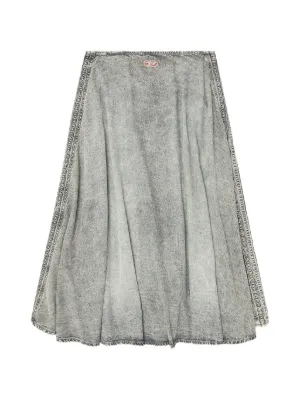 Diesel denim full skirt with athletic stripes