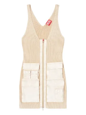 Diesel M-Gabrielle cargo-pockets ribbed mini dress