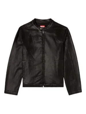 Diesel moto jacket in shiny coated Joggjeans®