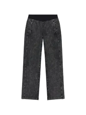 Diesel denim-look sweatpants with side bands
