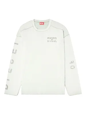 Diesel relaxed long-sleeve T-shirt with printed sleeves