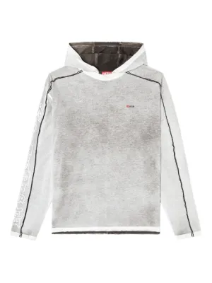 Diesel cotton hoodie with colour spray