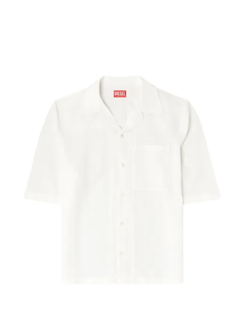 Diesel linen-blend shirt with short sleeves