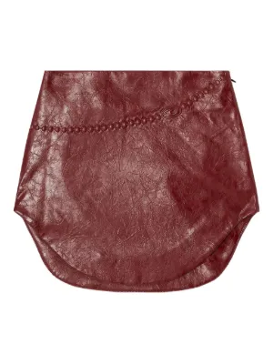 Diesel coated miniskirt with embossed motif