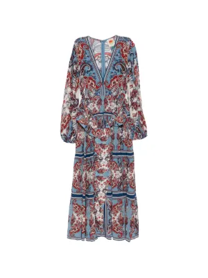 FARM Rio paisley-print tiered maxi dress
